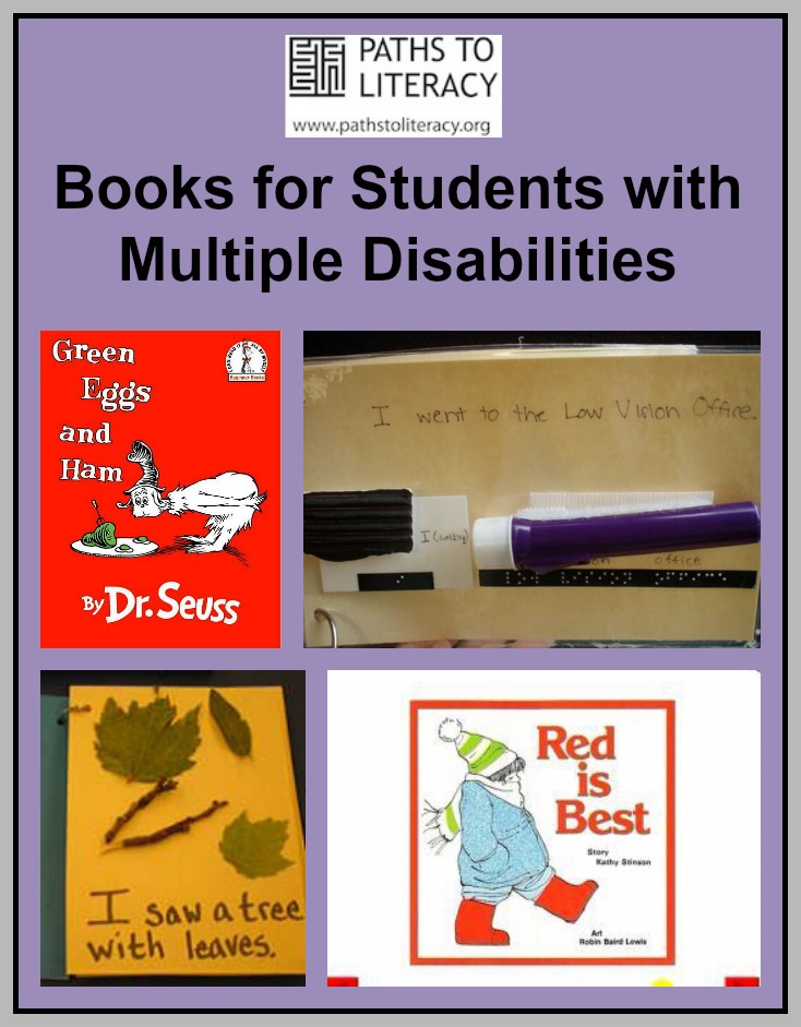 Collage with book covers; Green Eggs and Ham, Red is Best, and I Saw a Tree with Leaves