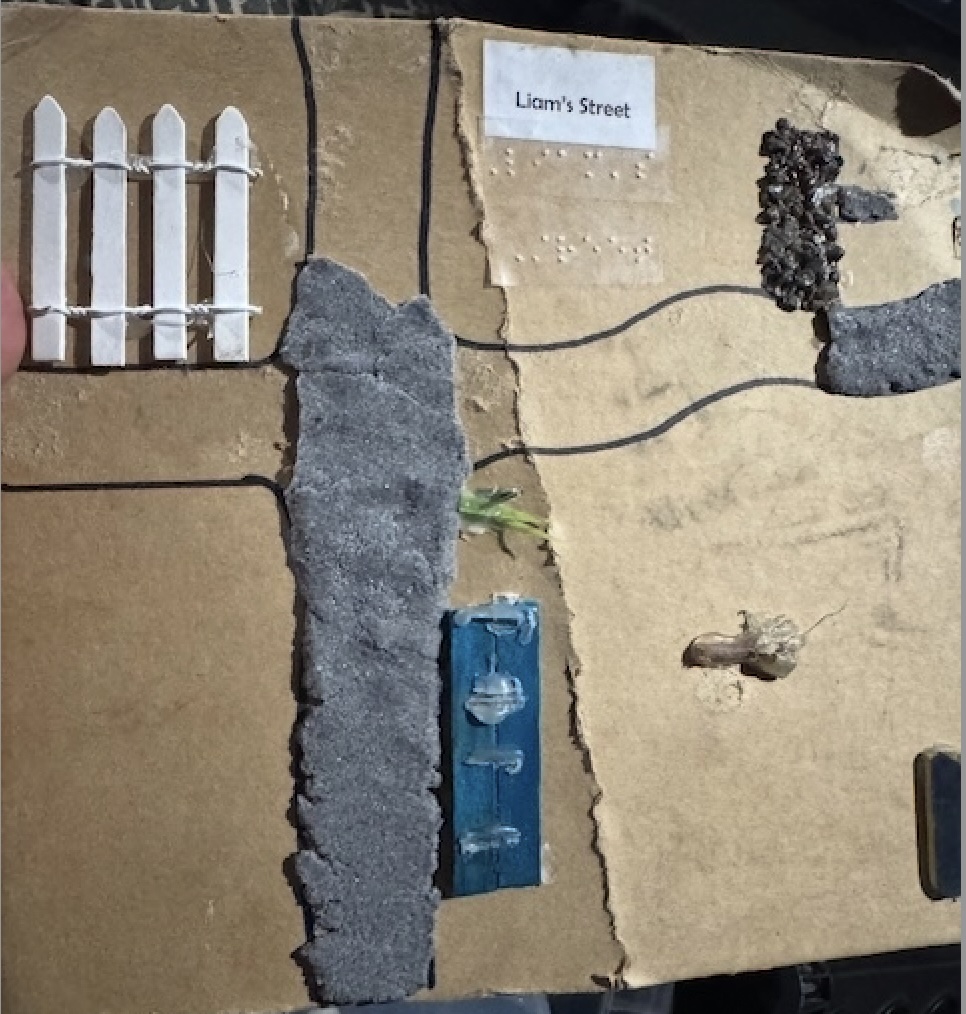 Tactile map of street