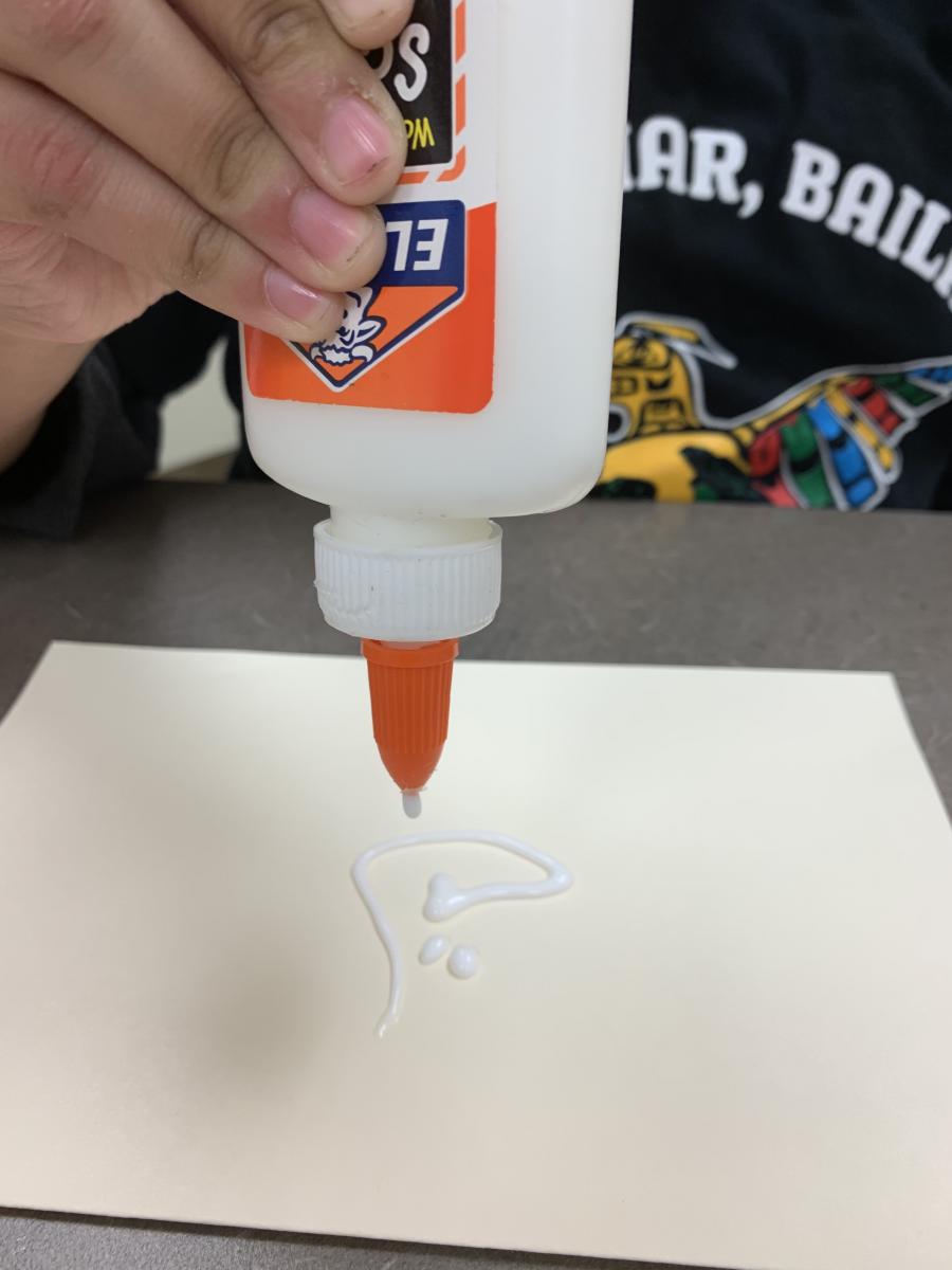 Adding glue Adding glue