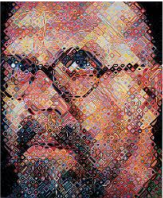 Chuck Close portrait.