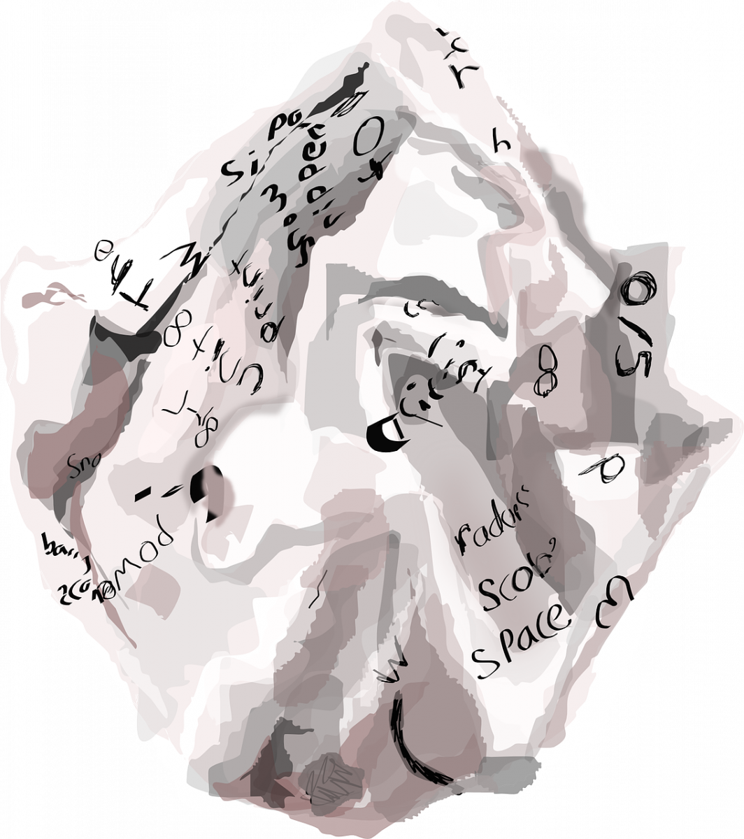 Crumpled ball of paper