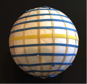 Model of Earth showing longitude and latitude
