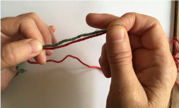 Starting another color of yarn Starting another color of yarn