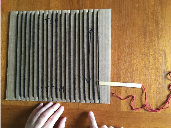 Beginning to weave Beginning to weave