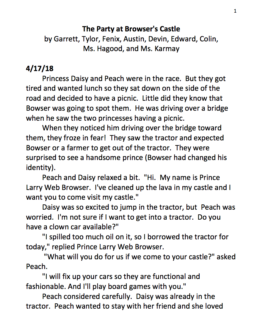 Click to read the full Mario Story. Screenshot of Mario Story