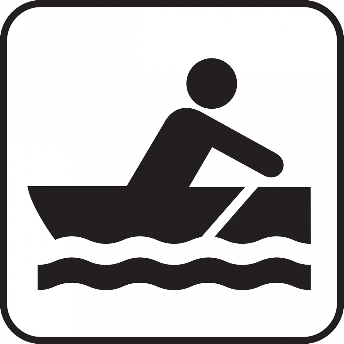 Click to view video of Clip art of person rowing a boat