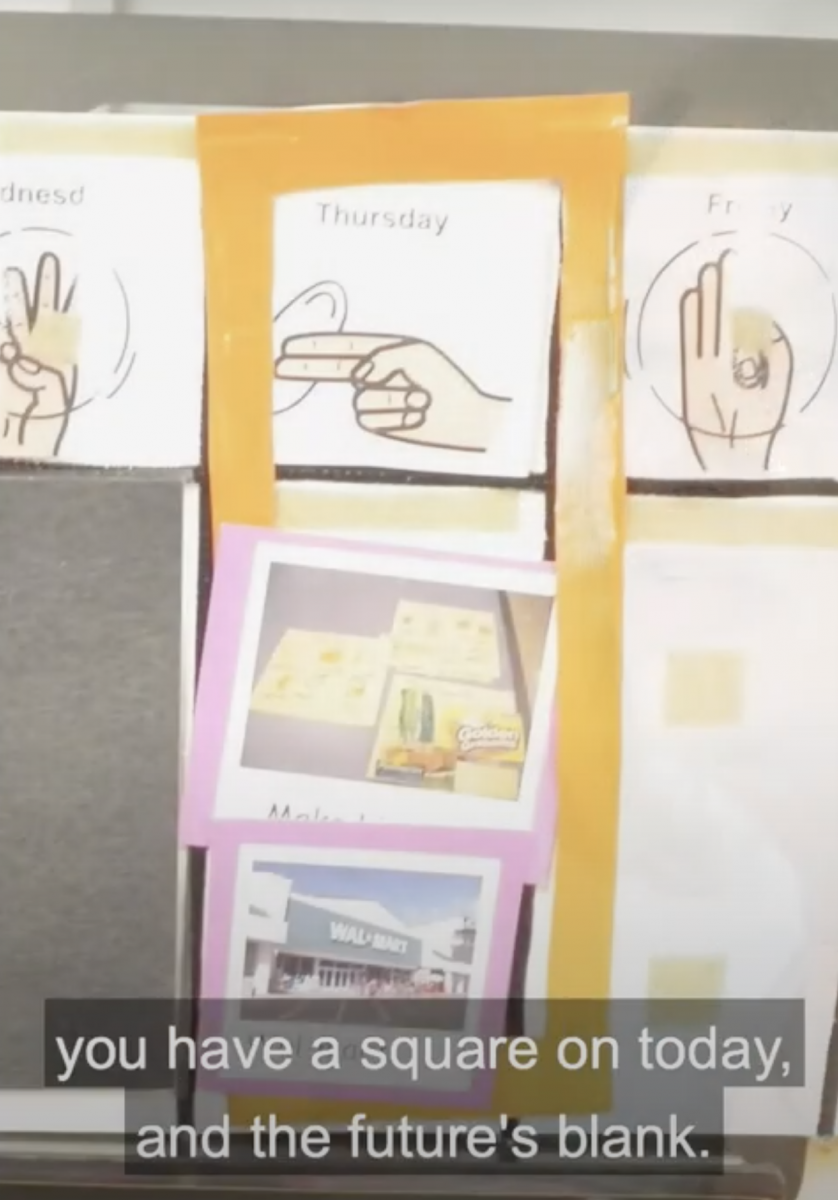 Picture calendar with a square on Picture calendar with a square on